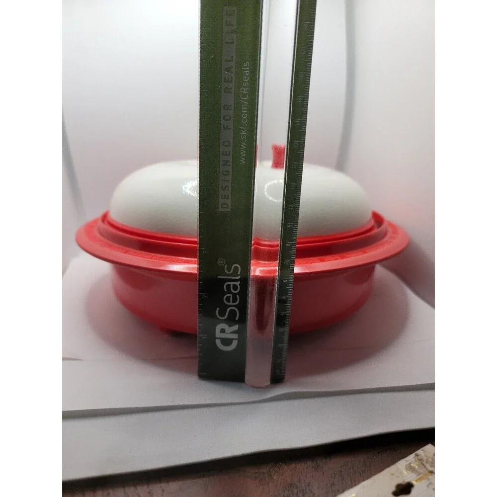 Range Mate Nonstick Microwave Cooker Grill Steamer Red White 9